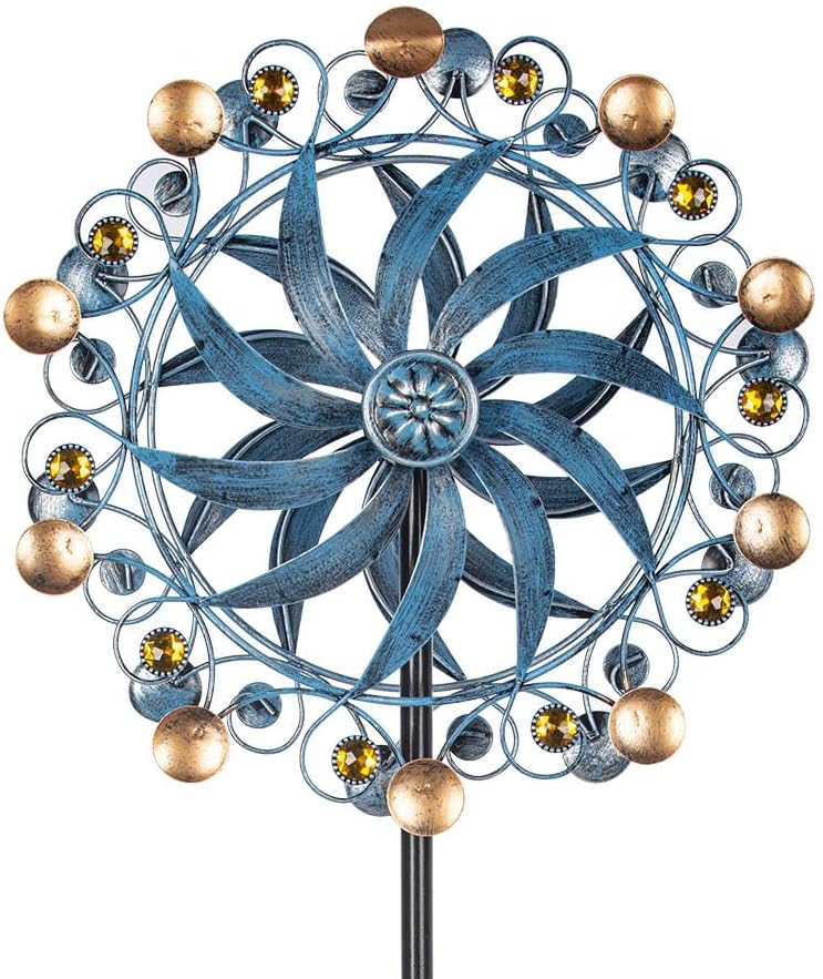Retro Wind Spinner Outdoor Metal Pinwheels Kinetic Windmill