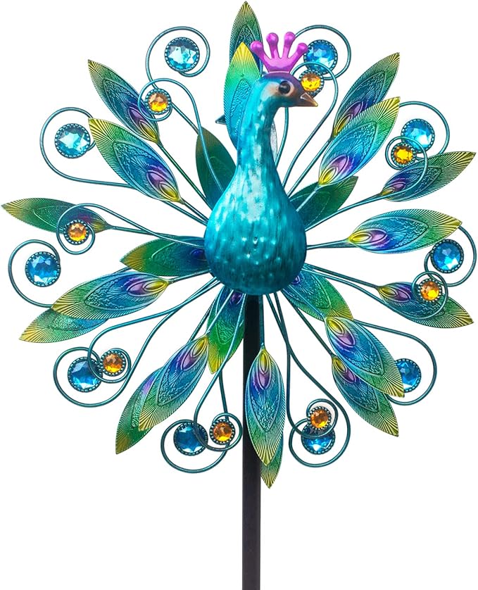 Retro Wind Spinner Outdoor Metal Pinwheels Kinetic Windmill