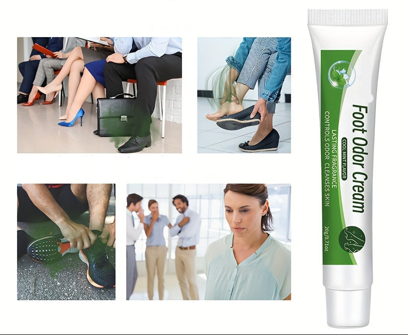 Natural Mint Foot Odor Cream – Refreshing Deodorizing Treatment Foot Care Cream