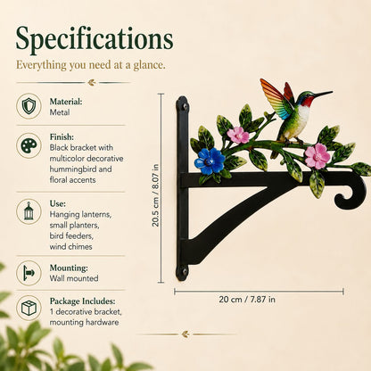Decorative Hummingbird Garden Bracket