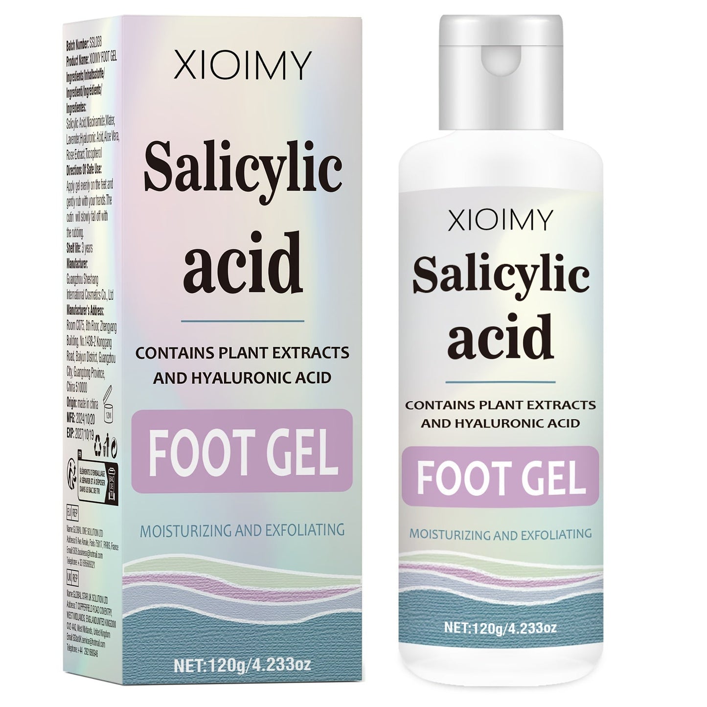 Salicylic Acid Foot Gel – Exfoliating and Moisturizing Heel Cream for Dry Cracked Feet, Smooth Callus Removal, Nourishing Daily Repair Foot Treatment