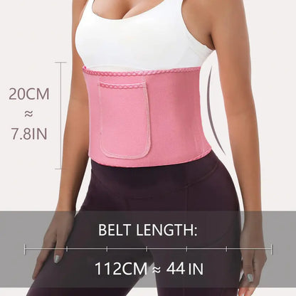 Neoprene Waist Trainer Belt with Adjustable Closure and Heat Retention for Unisex Workouts