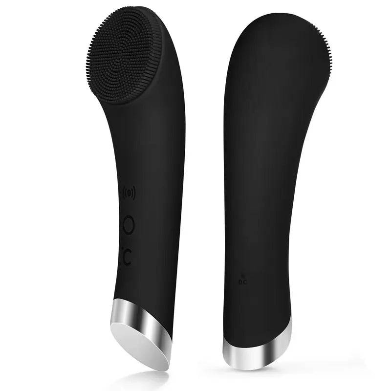 Vibrating Facial Cleansing Brush with Heating Function and 5 Speed Modes