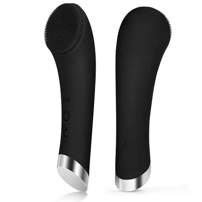 Vibrating Facial Cleansing Brush with Heating Function and 5 Speed Modes