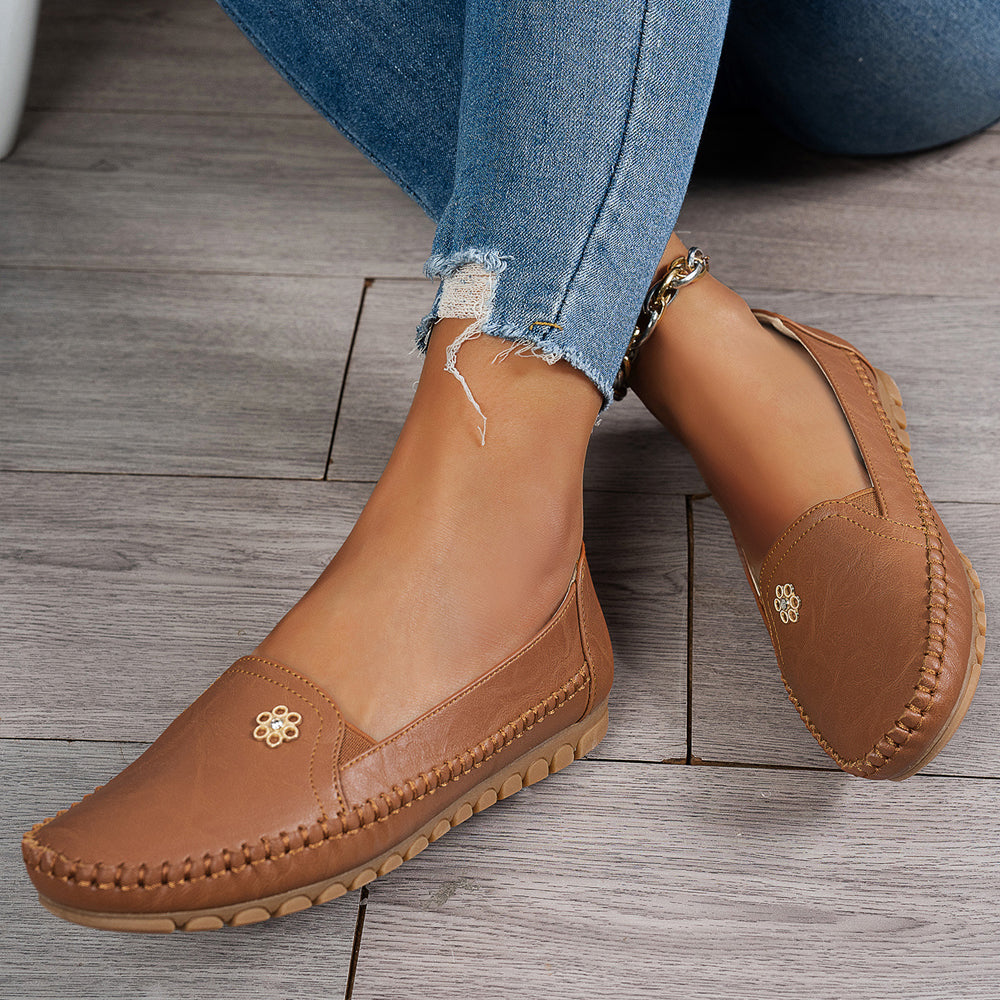 Women's Orthopedic Leather Shoes – Lightweight, Breathable, Anti-Slip