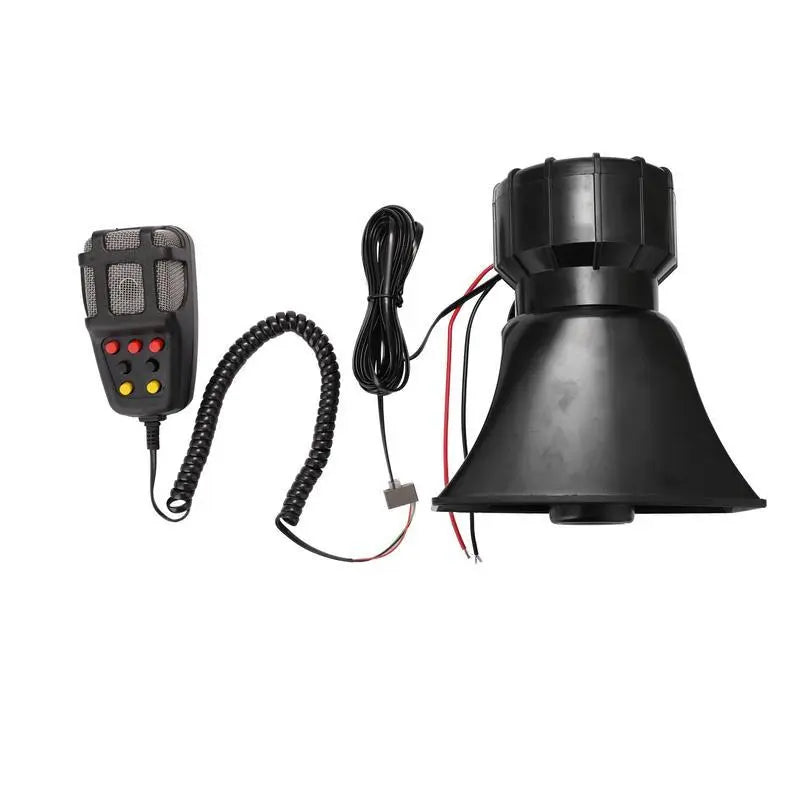 Car Alert System with 7-Tone Siren and Voice Microphone, 135dB 80W 12V