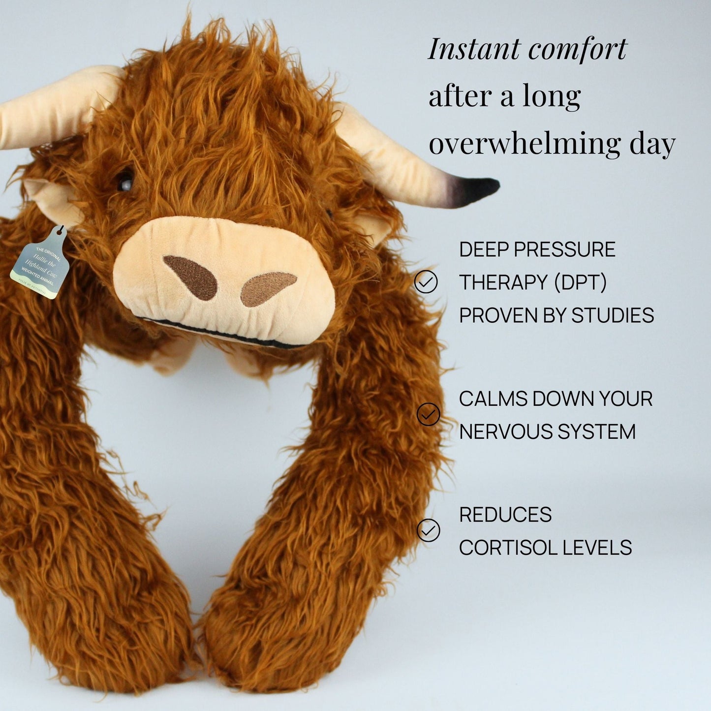 Hallie the Highland Cow Weighted Animal