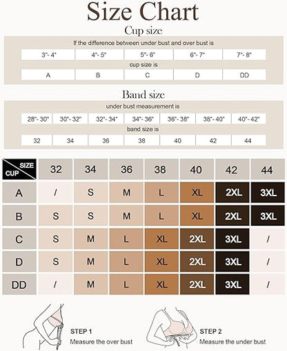 Wireless Seamless Bras for Women No Underwire Wavy V Neck Soft Support Full Coverage Comfortable Bra