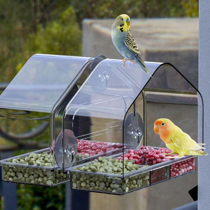 Transparent Acrylic Window Hummingbird Bird Feeder
