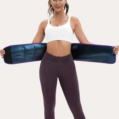 Neoprene Waist Trainer Belt with Adjustable Closure and Heat Retention for Unisex Workouts