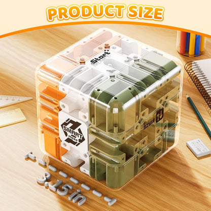 3D Maze Cube Puzzle Brain Teaser Game - Large Labyrinth Challenge Toy for Kids Christmas Gifts