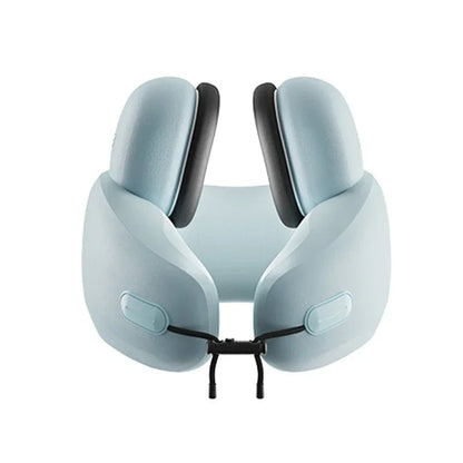 U-Shaped Travel Neck Pillow – Noise-Canceling Memory Foam with Detachable Earmuffs
