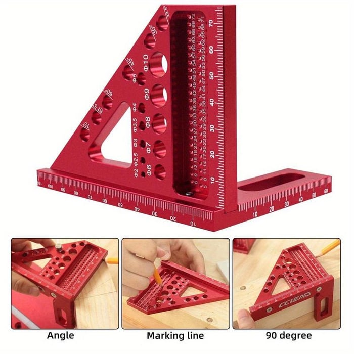 3D Multi-angle Carpenter Square Scriber :All-in-One Angle Master System