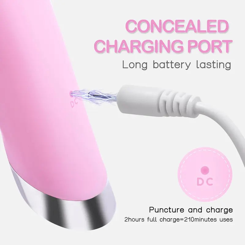 Vibrating Facial Cleansing Brush with Heating Function and 5 Speed Modes