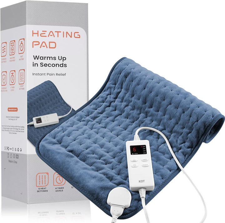 Heating Pad with Six Temperature Settings and Auto Shutoff Timer, 24in