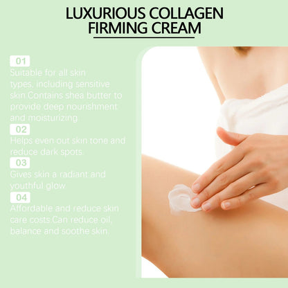 Collagen Firming Cream 100g - Hydrating Skin Tightening Cream for All Skin Types, Reduces Fine Lines and Restores Elasticity