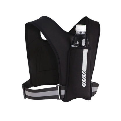 Multi-Functional Sports Phone Chest Bag – Reflective Running Vest with Adjustable Straps & Hydration Waist Pack for Cycling & Outdoor Fitness