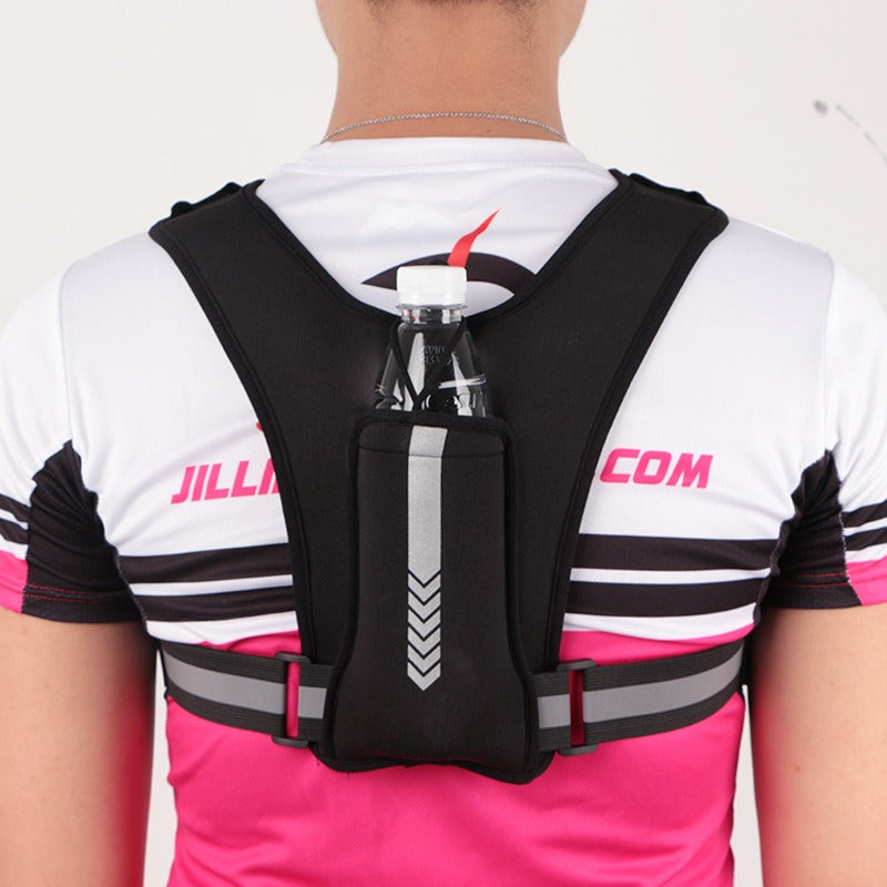 Multi-Functional Sports Phone Chest Bag – Reflective Running Vest with Adjustable Straps & Hydration Waist Pack for Cycling & Outdoor Fitness