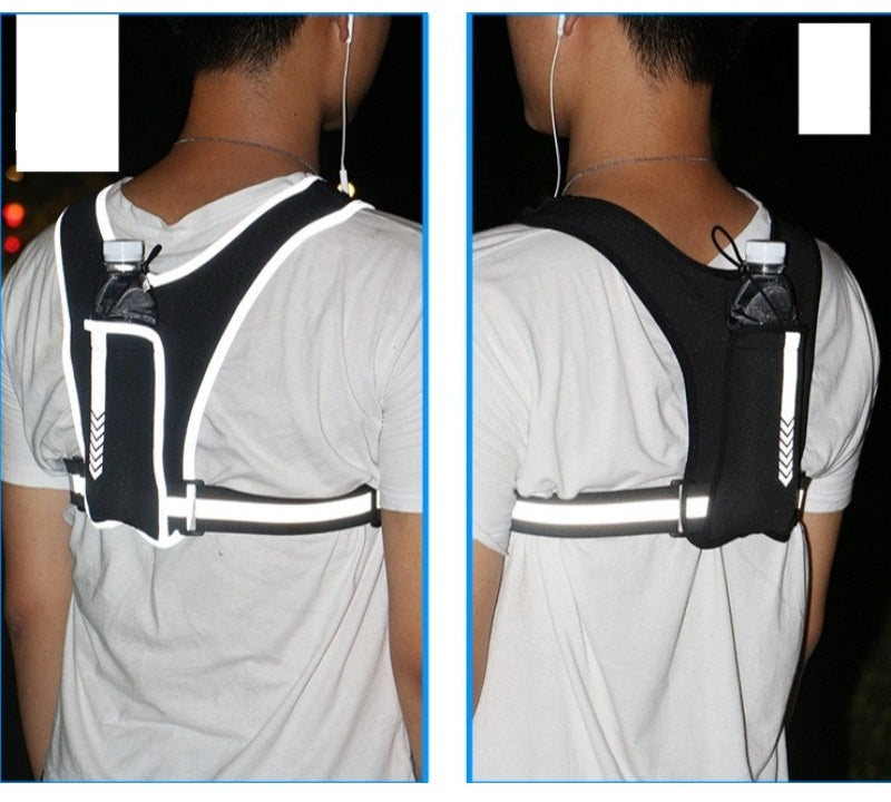 Multi-Functional Sports Phone Chest Bag – Reflective Running Vest with Adjustable Straps & Hydration Waist Pack for Cycling & Outdoor Fitness
