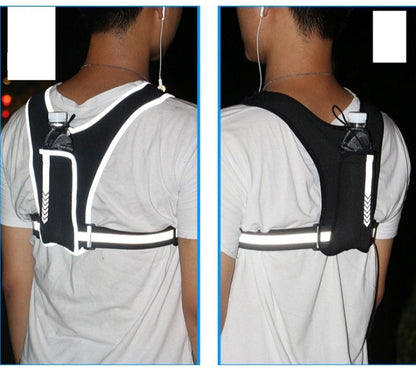 Multi-Functional Sports Phone Chest Bag – Reflective Running Vest with Adjustable Straps & Hydration Waist Pack for Cycling & Outdoor Fitness