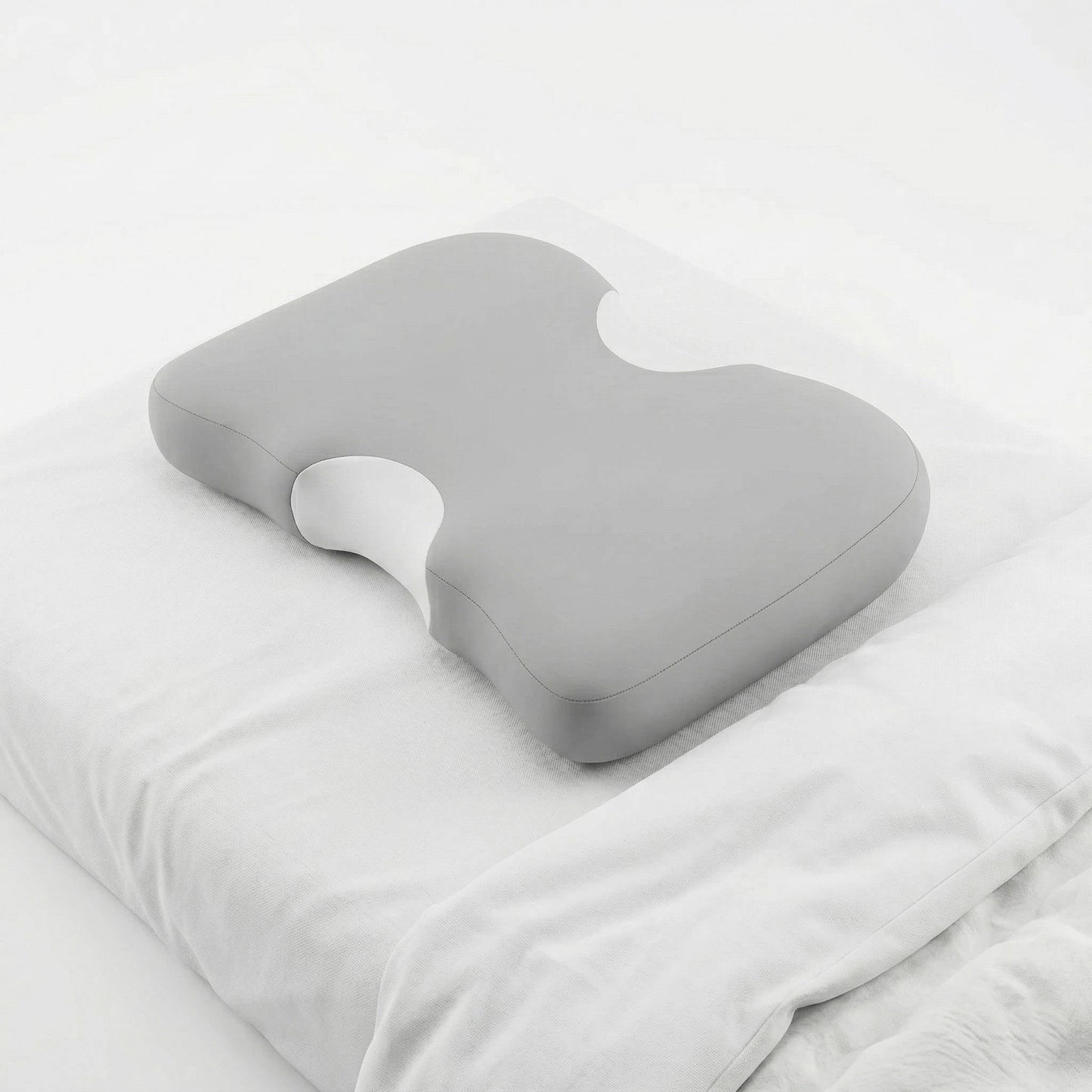 Memory Foam Cervical Pillow with Contoured Support and Cooling Cover for Back and Side Sleeping