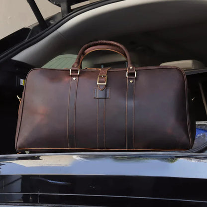 Leather Travel Duffel Bag Full Grain Buffalo Leather