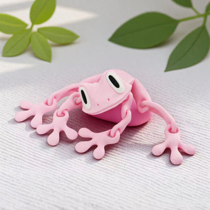 3D Printed Magnetic Frog Fridge Magnet with Articulated Joints Glow-in-the-Dark Dragon Toy