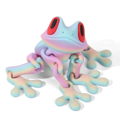 3D Printed Magnetic Frog Fridge Magnet with Articulated Joints Glow-in-the-Dark Dragon Toy