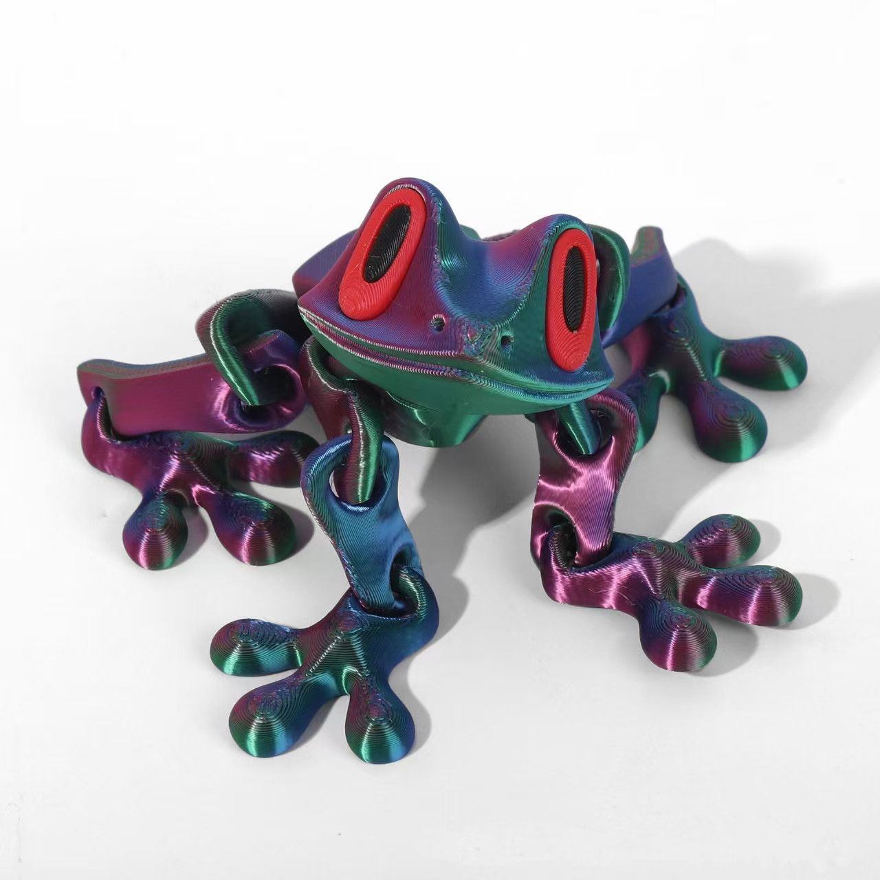 3D Printed Magnetic Frog Fridge Magnet with Articulated Joints Glow-in-the-Dark Dragon Toy