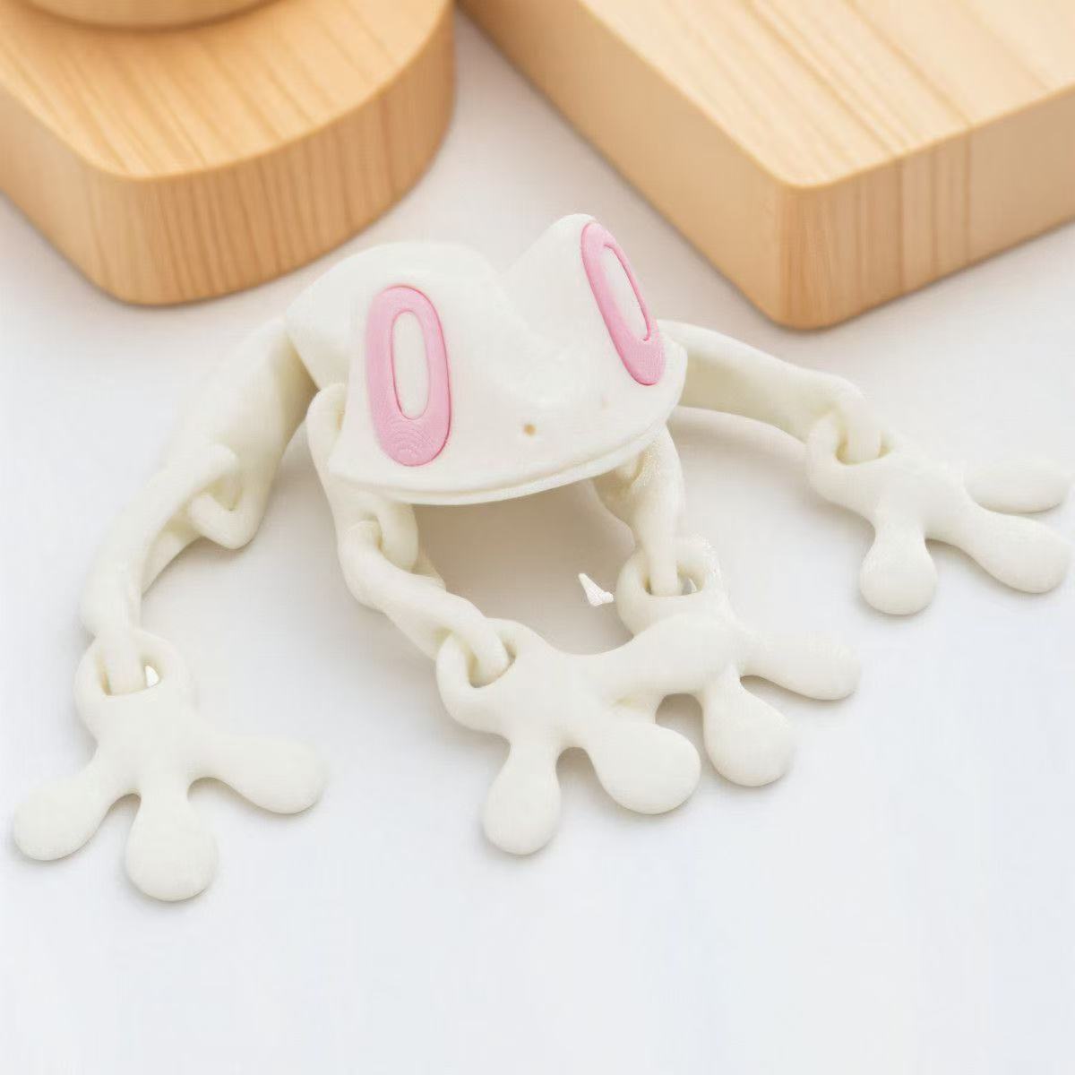 3D Printed Magnetic Frog Fridge Magnet with Articulated Joints Glow-in-the-Dark Dragon Toy