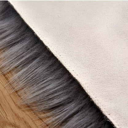 Fluffy Sheepskin Style Flower Rug for Bedroom