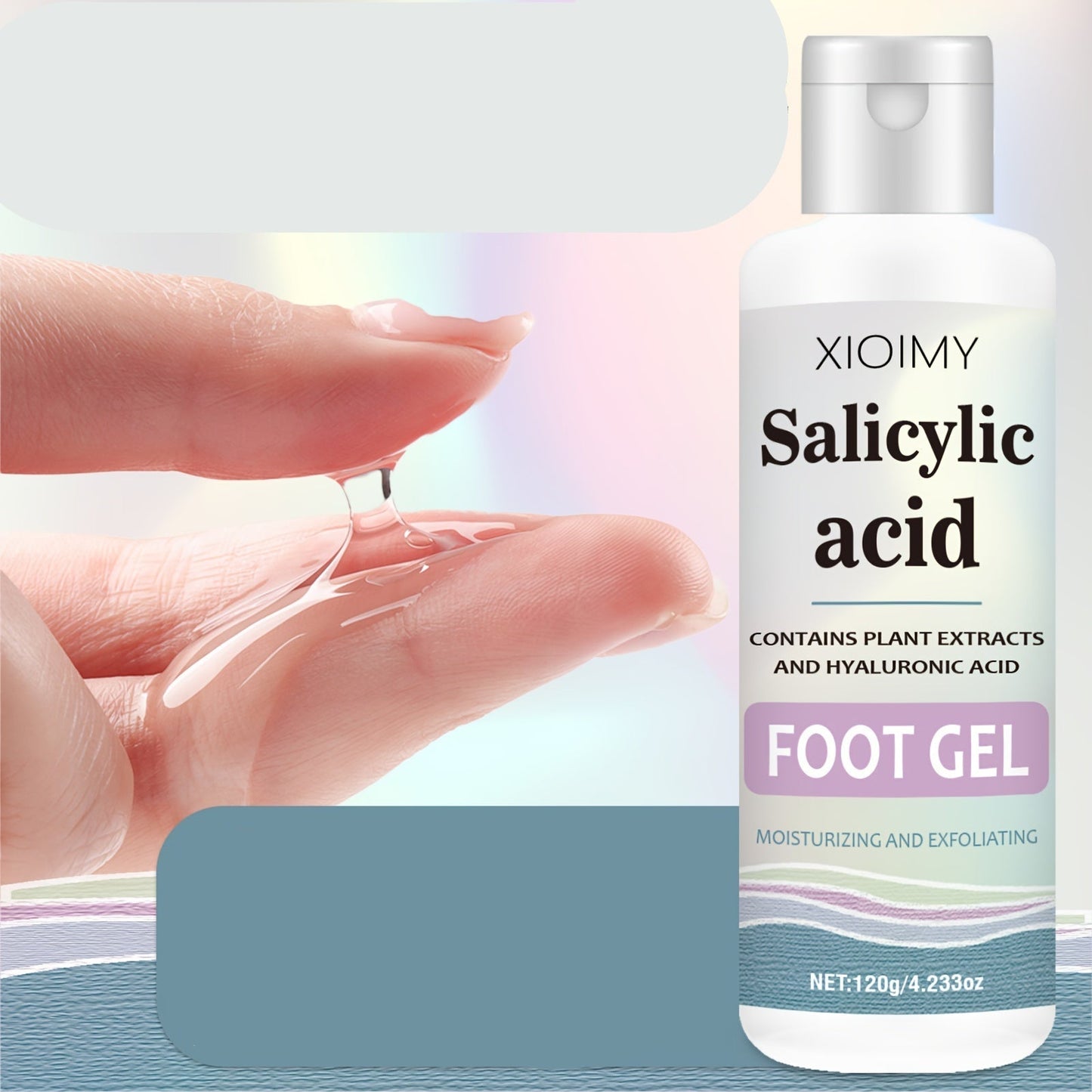 Salicylic Acid Foot Gel – Exfoliating and Moisturizing Heel Cream for Dry Cracked Feet, Smooth Callus Removal, Nourishing Daily Repair Foot Treatment