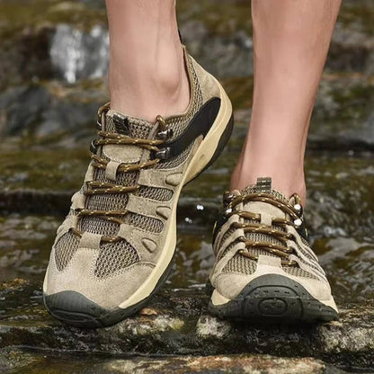 Women's Hiking Shoes with Waterproof Outer Layer and Cushioned Midsole, Breathable Tread