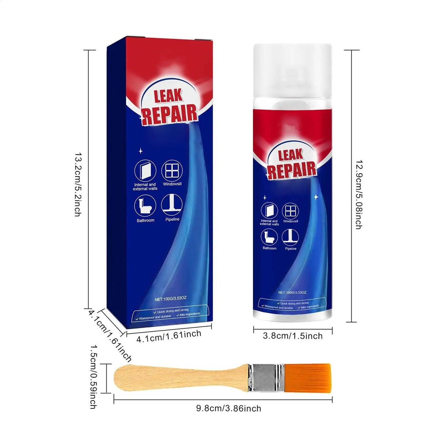 2 Set Leak Repair Waterproof Sealant Spray All Purpose