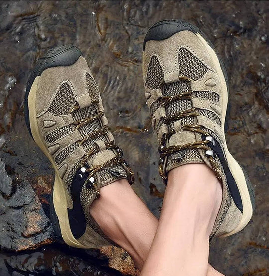 Women's Hiking Shoes with Waterproof Outer Layer and Cushioned Midsole, Breathable Tread