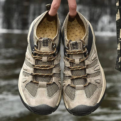 Women's Hiking Shoes with Waterproof Outer Layer and Cushioned Midsole, Breathable Tread