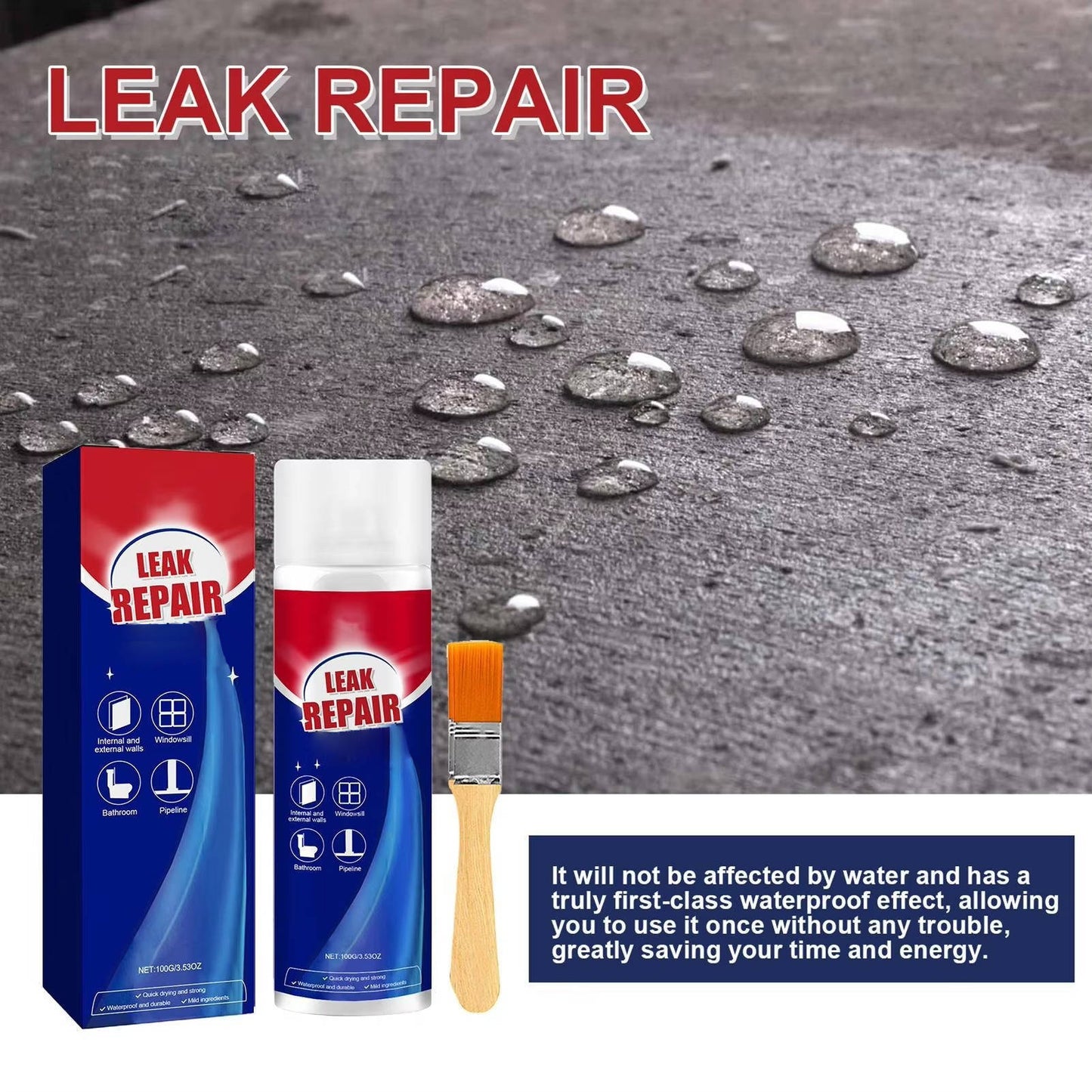 2 Set Leak Repair Waterproof Sealant Spray All Purpose