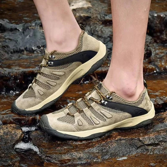 Women's Hiking Shoes with Waterproof Outer Layer and Cushioned Midsole, Breathable Tread