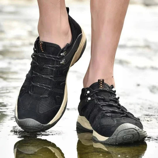 Women's Hiking Shoes with Waterproof Outer Layer and Cushioned Midsole, Breathable Tread