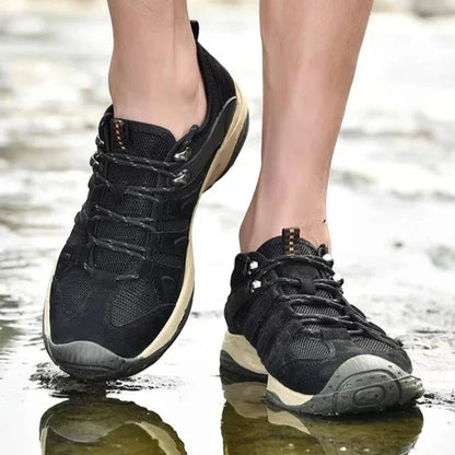 Women's Hiking Shoes with Waterproof Outer Layer and Cushioned Midsole, Breathable Tread