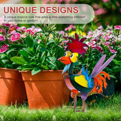 Metal-Rooster Outdoor Statue