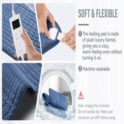 Heating Pad with Six Temperature Settings and Auto Shutoff Timer, 24in