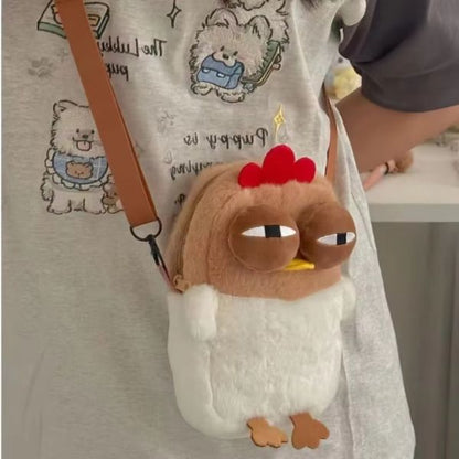 Fur Chicken Plush Bag – Funny & Kawaii Ugly Hen Handbag