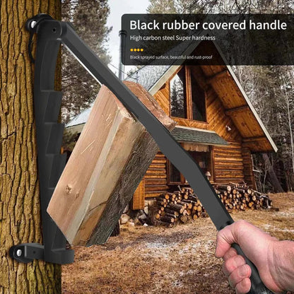 Wall Mounted Firewood Chopper with Carbon Steel Blade and Manual Operation