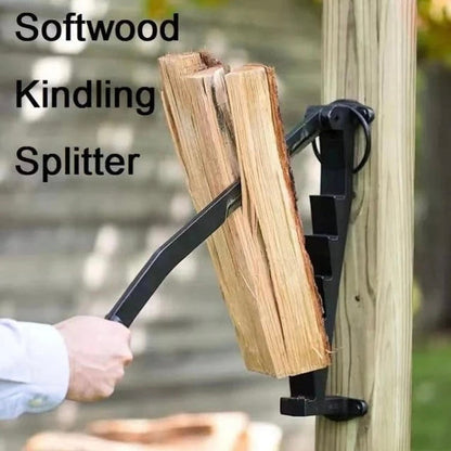 Wall Mounted Firewood Chopper with Carbon Steel Blade and Manual Operation