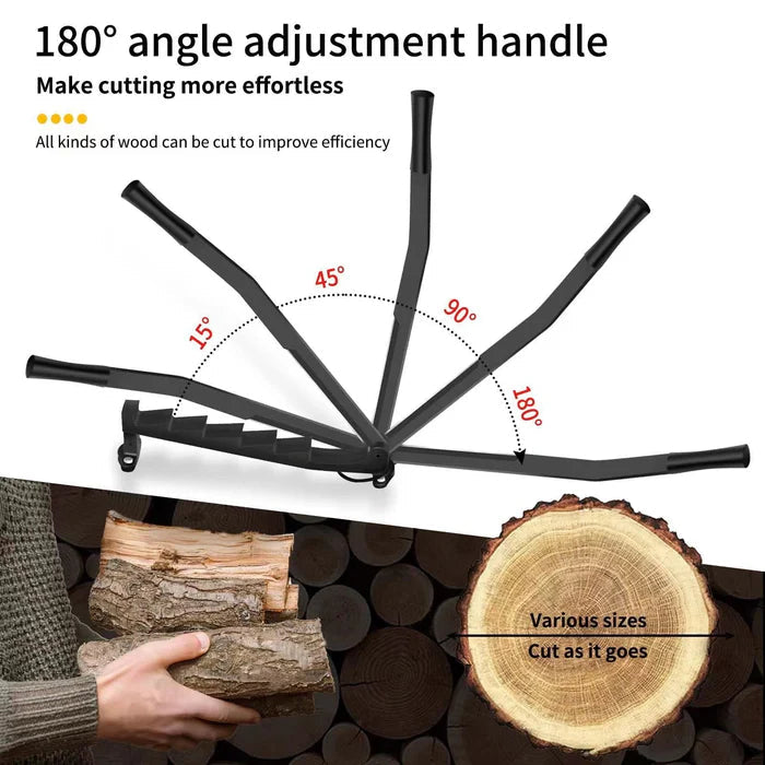 Wall Mounted Firewood Chopper with Carbon Steel Blade and Manual Operation