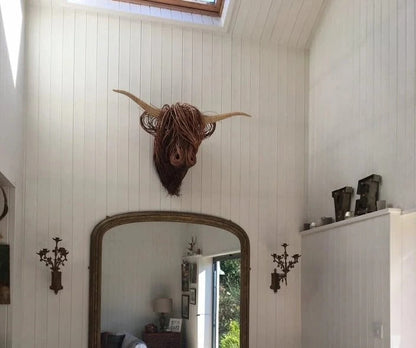 Wall-Mounted Cow Sculpture