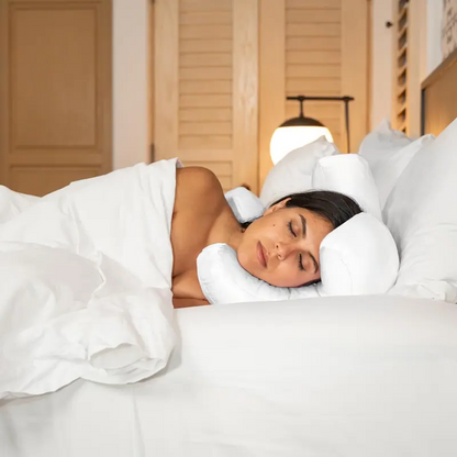 Face Massage Pillow with Raised Pillars and Removable Pillowcase, Polyester Filling for Side Sleepers