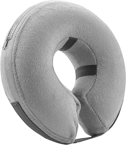 Inflatable Pet Recovery Collar with Inner Loop System and Adjustable Air Pressure, Large Blue