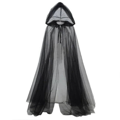 Hooded Costume Cape for Adults with Adjustable Length and Full Body Coverage